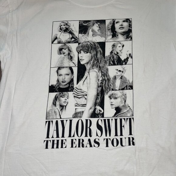 Taylor Swift Womens Tee Shirt  Size XL White The Eras Tour Concert Pure Cotton - Picture 7 of 7